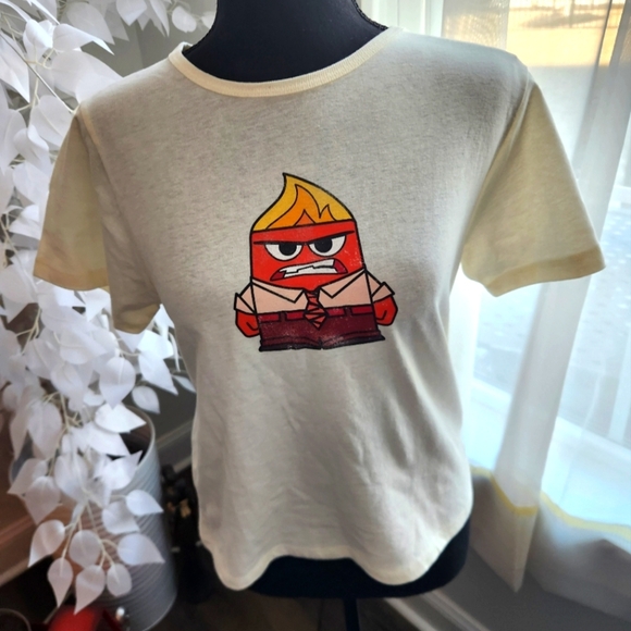 Inside Out Movie Disney Pixar Anger T Shirt Juniors Size Medium - Picture 1 of 4
